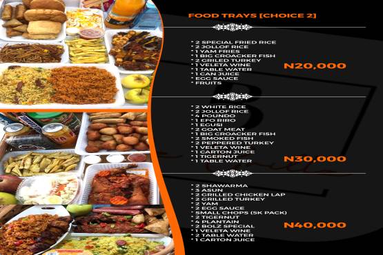 FOOD TRAY..(choice 2)